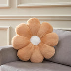 17.7In Cute White Daisy Flower Shaped Kids Throw Pillow Flower Throw Pillow Floor Pillow Cushion Sunflower Pillow Decorative Pillow for Kids Teens Tweens Girls. - Grand Goldman