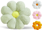 17.7In Cute White Daisy Flower Shaped Kids Throw Pillow Flower Throw Pillow Floor Pillow Cushion Sunflower Pillow Decorative Pillow for Kids Teens Tweens Girls. - Grand Goldman