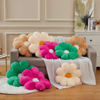 17.7In Cute White Daisy Flower Shaped Kids Throw Pillow Flower Throw Pillow Floor Pillow Cushion Sunflower Pillow Decorative Pillow for Kids Teens Tweens Girls. - Grand Goldman