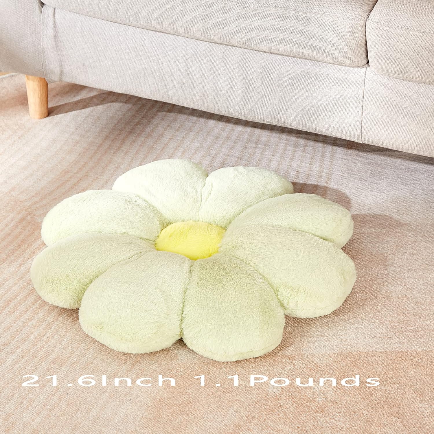17.7In Cute White Daisy Flower Shaped Kids Throw Pillow Flower Throw Pillow Floor Pillow Cushion Sunflower Pillow Decorative Pillow for Kids Teens Tweens Girls. - Grand Goldman