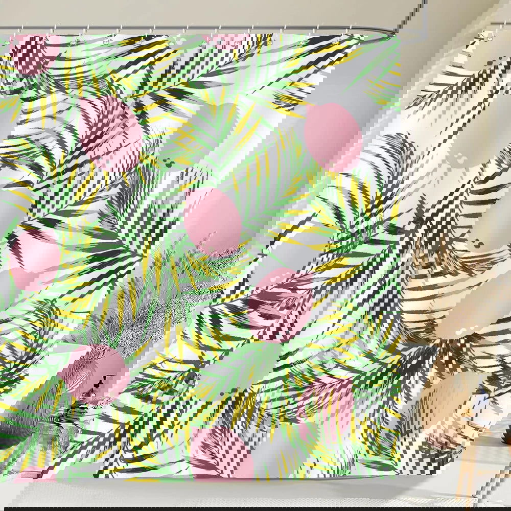 1 pc Fresh Lemon Fruit pattern Shower Curtains Bathroom Polyester Bath Curtains Printing Shower Curtain Decor With Hooks Curtain - Grand Goldman