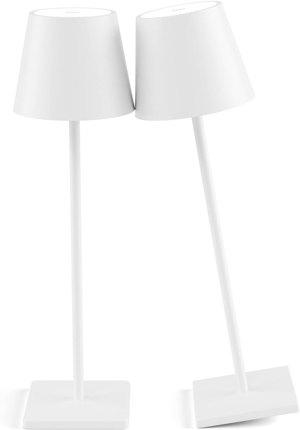 2-Pack LED Cordless Table Lamp, Rechargeable Battery Desk lamp 3W 5500mAh Battery Operated Stepless Dimming Modern Portable Table Light for Restaurant/Dinner/Bedroom/Outdoor IP54 Waterproof (Black) - Grand Goldman