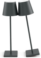 2-Pack LED Cordless Table Lamp, Rechargeable Battery Desk lamp 3W 5500mAh Battery Operated Stepless Dimming Modern Portable Table Light for Restaurant/Dinner/Bedroom/Outdoor IP54 Waterproof (Black) - Grand Goldman