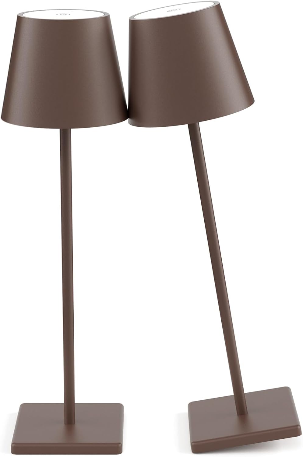 2-Pack LED Cordless Table Lamp, Rechargeable Battery Desk lamp 3W 5500mAh Battery Operated Stepless Dimming Modern Portable Table Light for Restaurant/Dinner/Bedroom/Outdoor IP54 Waterproof (Black) - Grand Goldman