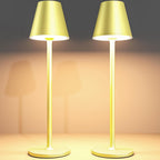 2 Pack LED CordlessTable Lamp,4000mAh Rechargeable Battery Desk lamp,3 Level Brightness Night Light,Minimalist Design, for Couple Dinner/Coffee Table/Restaurant/Bedroom(Black 2pack) - Grand Goldman