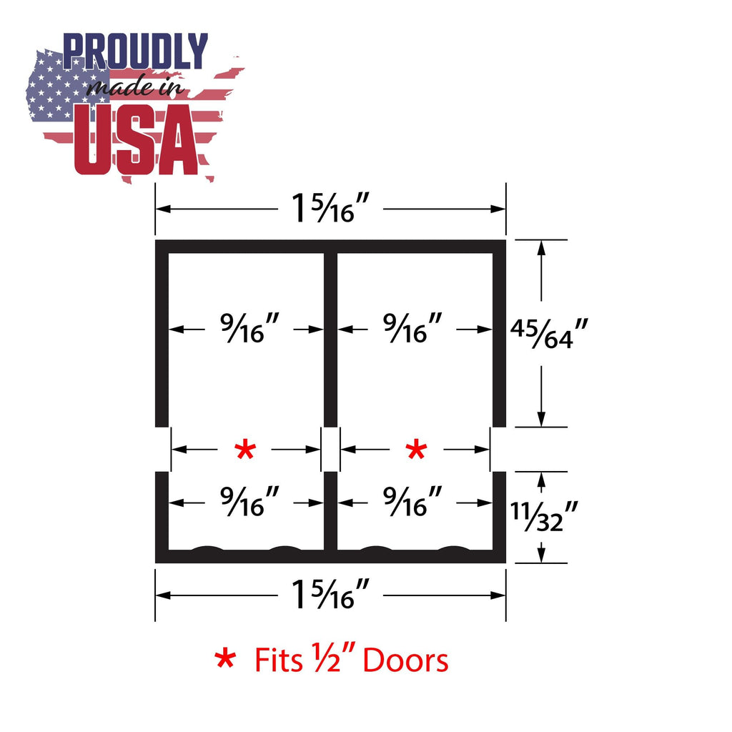 4 Ft. Long White Plastic Sliding Door Track Set for 1/2" Thick Panels (Pack of 1) by Outwater Plastics