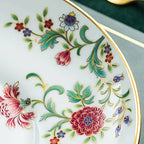 68 Piece Set Tableware Set Bowl and Dish 68 Piece Set Gilding Process Floral Butterfly Double Ear Pot Plate Spoon Stewing Cup Combination Set - Grand Goldman