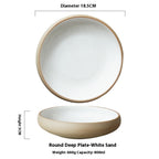 7-inch Retro Deep Plates Round Hand-painted Household Dinner Plate - Grand Goldman