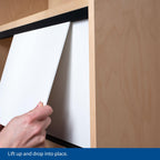 4 Ft. Long White Plastic Sliding Door Track Set for 3/4" Thick Panels (Pack of 1) by Outwater Plastics