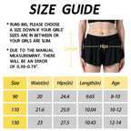 2 Pack Girls Athletic Flowy Shorts with Spandex Liner 2-in-1 Kids Butterfly Skirts Shorts for Dancing Running Sports