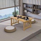 31.5" Folding Coffee Table for Small Spaces, Foldable Japanese Table, Low Table for Tatami - No Assembly, Natural Bamboo Wood Material, for Farmhouse, Living Room, Bedroom (Walnut)