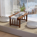 31.5" Folding Coffee Table for Small Spaces, Foldable Japanese Table, Low Table for Tatami - No Assembly, Natural Bamboo Wood Material, for Farmhouse, Living Room, Bedroom (Walnut)