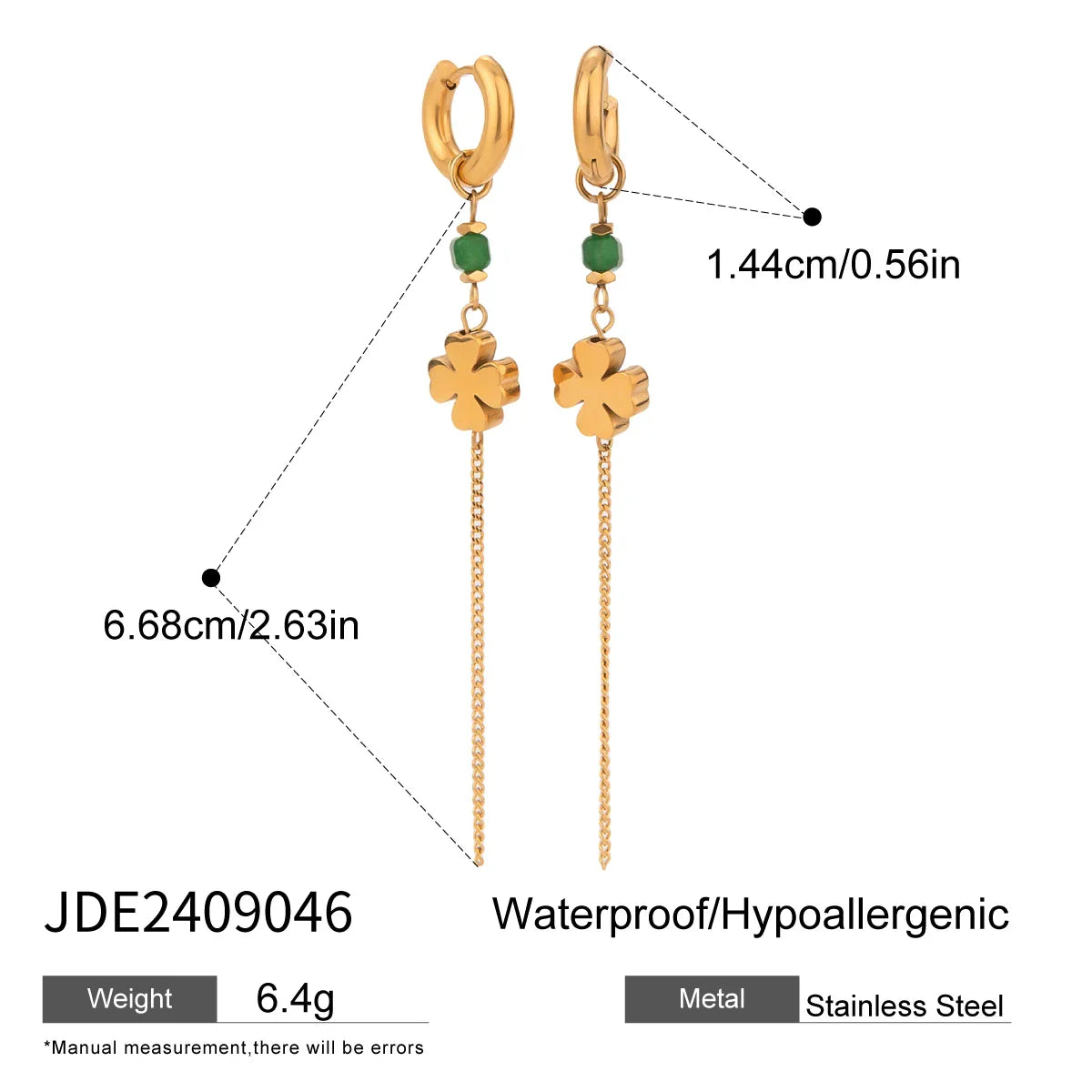 18 Karat vergoldete Ohrringe mit Pentagramm und Mond aus Naturstein, glatte Creolen, Edelstahl, Modeschmuck, Geschenkidee für Damen