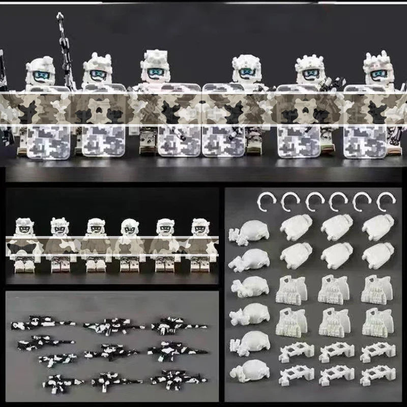 2025 Military Building Blocks Figures Set - Special Forces Camo Commando, Army Soldiers Role Play Toys Gift for Boys 8+ Year old
