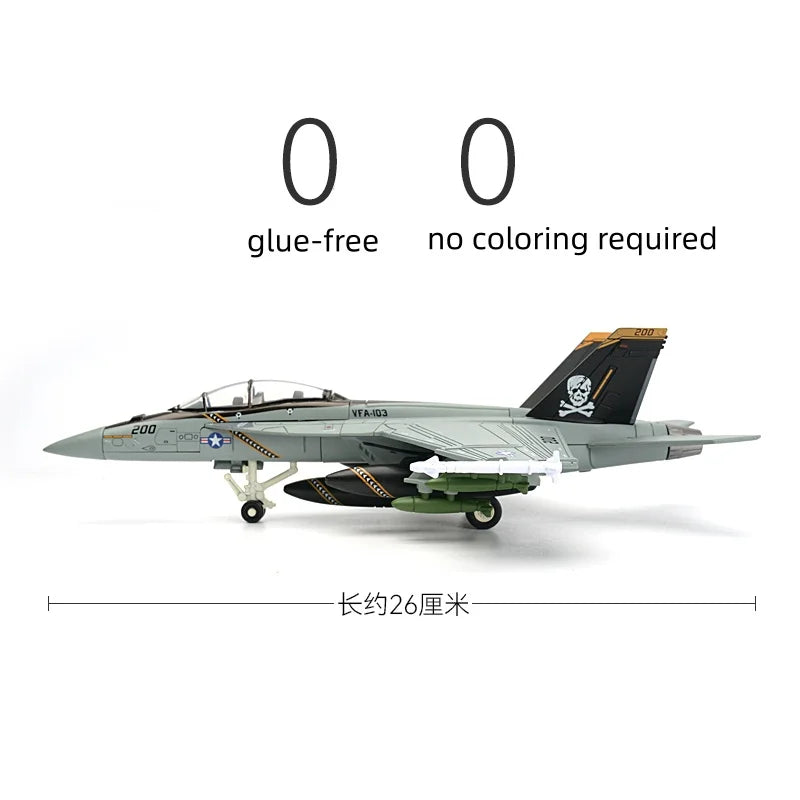 1:72 Creative Military Series Building Blocks US F-18 Super Hornet Attack Aircraft Model Fighter Jet Toys For Boys Xmas Gifts
